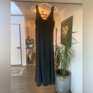 Preview Tank Dress Cotton Knit Black Fit n Flare Maxi Women’s‎ Medium Preloved